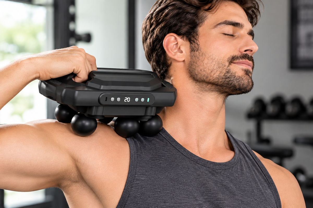 Six-Head Fascial Massage Gun – Deep Tissue Muscle Massager