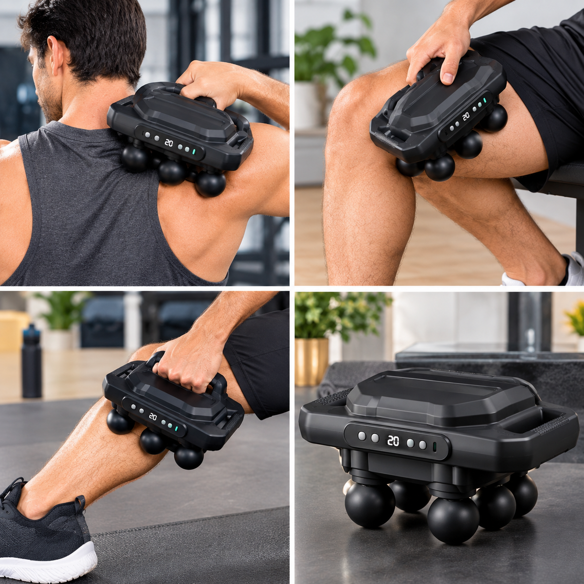 Six-Head Fascial Massage Gun – Deep Tissue Muscle Massager
