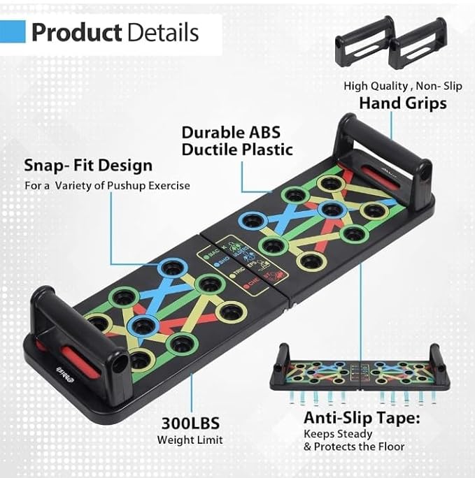 Adjustable Push-Up Board – Multi-Grip Push-Up Training System