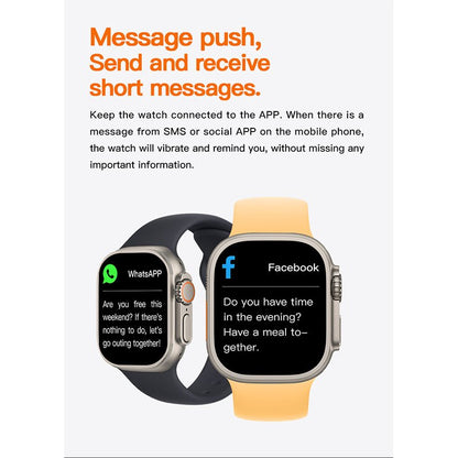 Ultra Smartwatch – Bluetooth Calling, Sports Tracking &amp; Large HD Display