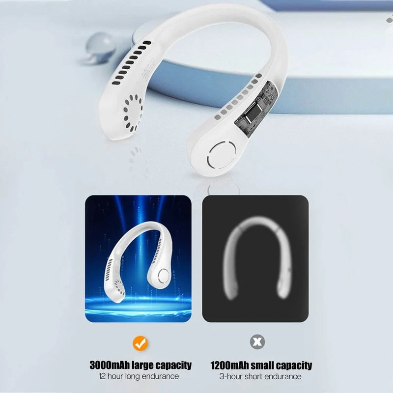 Bladeless Neck Fan | Rechargeable Wearable Fan UAE – SOUKLY